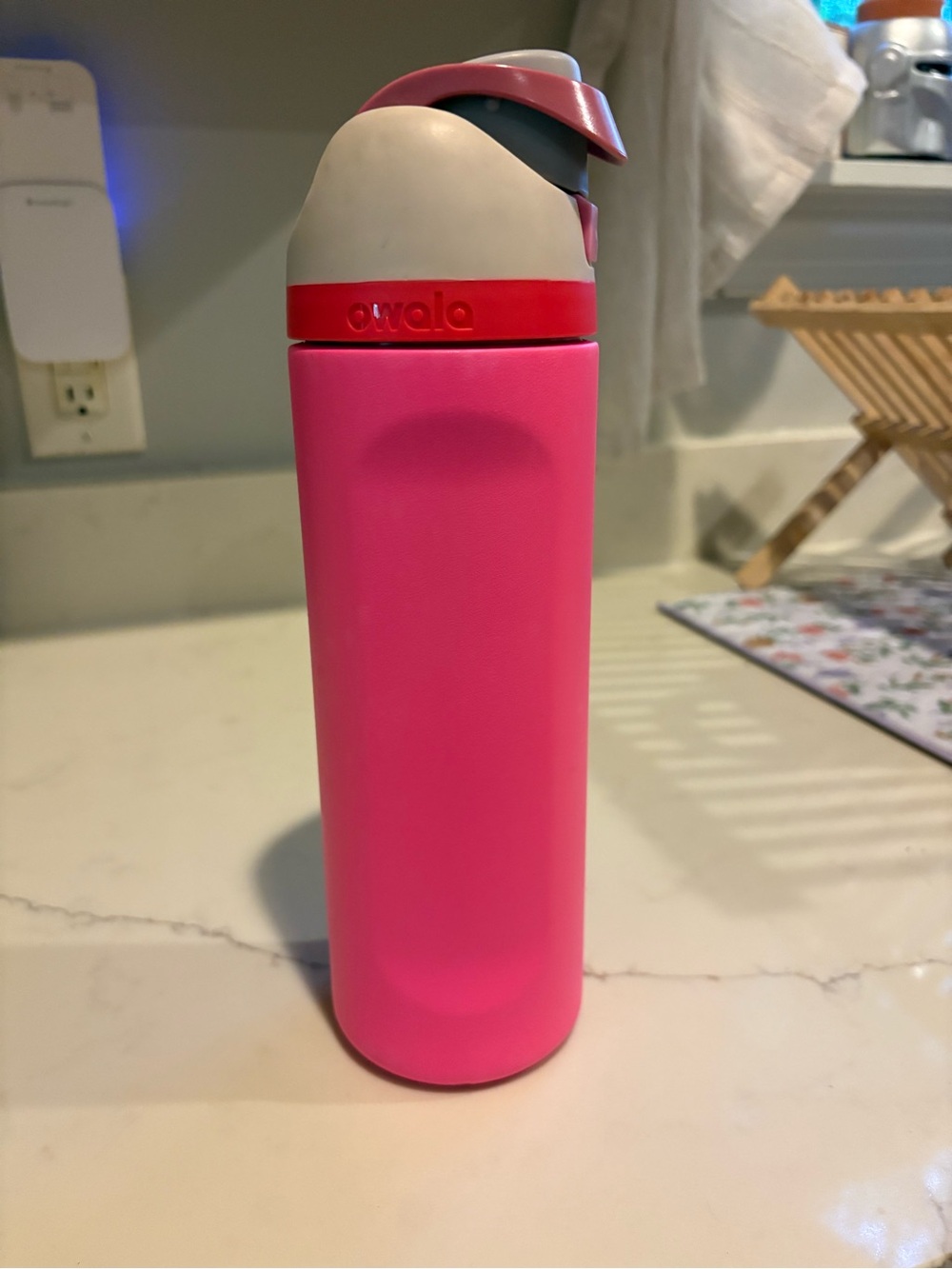 Owala Pink Insulated Stainless Steel Water Bottle with Flip Spout